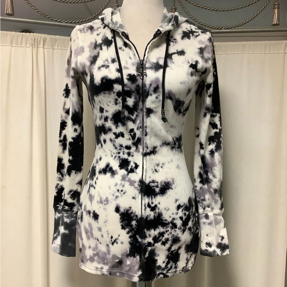 Royal Plush velour fitted zip up hoodie - Picture 3 of 13